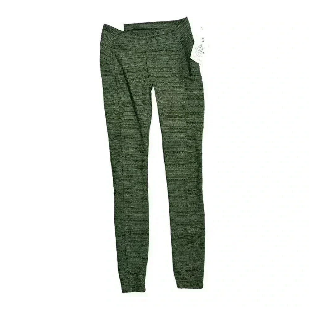 NWT Alpine Design Aurora Glow Tight Mossy Green XS